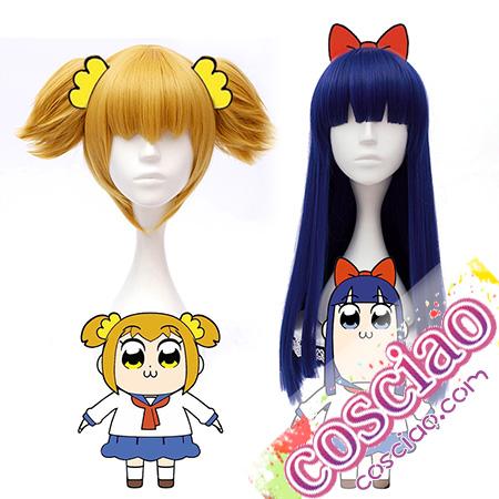 ポプ子 コスプレウィッグ ピピ美 カツラ ポプテピピック 耐熱 コスウィッグ