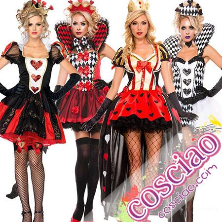 ハートの女王風 コスプレ衣装 ハロウィン イベント仮装 学園祭 文化祭 セクシー コスチューム