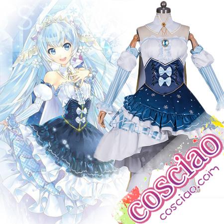 再入荷 VOCALOID 初音ミク 2019 雪ミク コスプレ 衣装 - 通販