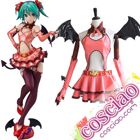 ト送料込 ボーカロイド 初音ミク 通常 コスプレ 衣装 VOCALOID 悪魔