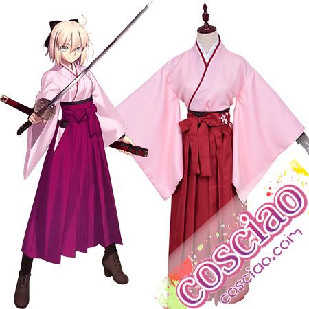 FGO 沖田総司 コスプレ衣装 桜セイバー 初期段階 コスチューム服