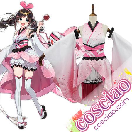 キズナアイ×アズールレーン コラボ コスプレ衣装 Sakura Festival 着物 コスチューム服 通販