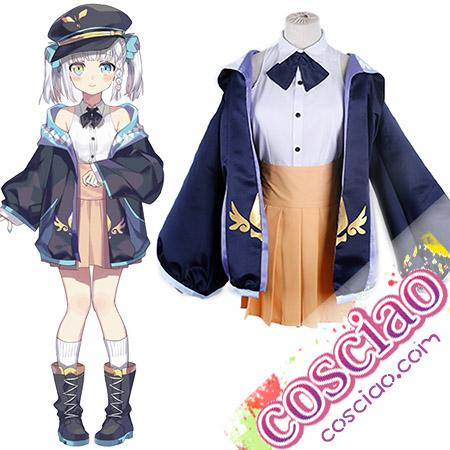 バーチャルYoutuber 神楽めあ コスプレ衣装 軍服風ジャケ メイド服