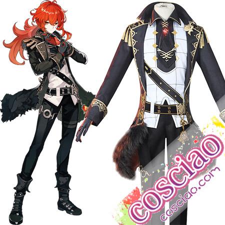 【お得本物保証】【新品・未使用】ディルック・ラグヴィンド 原神 コスプレ 衣装 高品質 コスチューム・コスプレ