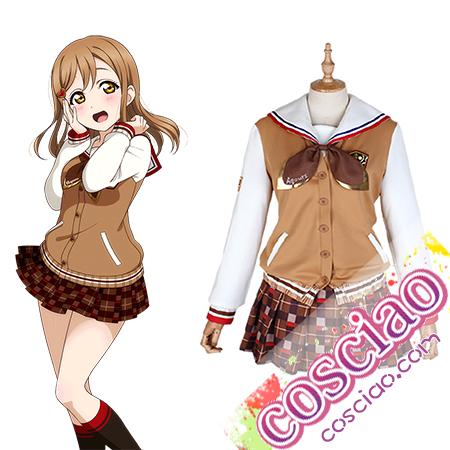 ラブライブ!サンシャイン 国木田花丸 SR バレンタイン編Part2 コスプレ衣装 華やか和風ガールズ 覚醒前 制服 通贩 